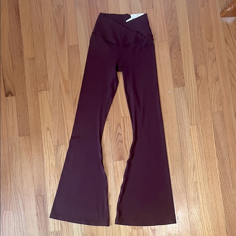 Aerie Burgundy Flared Leggings